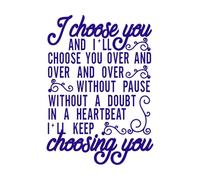 Frases y lemas de boda buenos Pegatinas de tallado fino 36x50.6cm Personalización personalizada Azul oscuro