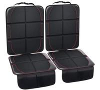 Frasheng 2Piezas Protector Asiento Coche,Protectores de Asiento para Coche Impermeable,Protector Seguro para Asiento Infantil,Protector Coches Asientos,Tamaño Universal con Organizador Bolsillos,Negro