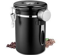 Frasheng Bote para Café, Tarro de 1.8L Hermético de Acero Inoxidable con Cuchara, Caja de Almacenamiento de Alimentos, caucho sellado al vacío