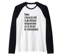 Frasi Divertenti Atteggiamento che Non puoi gestire. Camiseta Manga Raglan