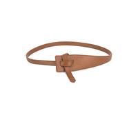 FrasiBags Cinturón de mujer anudado, cinturón ancho de piel, banda elegante para vestidos, vestidos y abrigos, fabricado en Italia, cuero, Tagli Unica