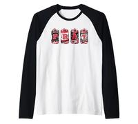 Frat Beer Cans In School Colors Fraternity Art Camiseta Manga Raglan