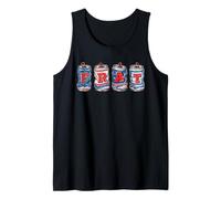 Frat Beer Cans In School Colors Fraternity Art Camiseta sin Mangas