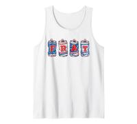 Frat Beer Cans In School Colors Fraternity Art Camiseta sin Mangas