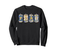 Frat Beer Cans In School Colors Fraternity Art Sudadera