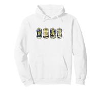Frat Beer Cans In School Colors Fraternity Art Sudadera con Capucha
