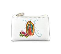 Fratelli Bonella | Bolso porta rosario - de piel sintética negra - Se puede utilizar como monedero o tarjetero | Made in Italy, Color blanco