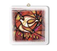 Fratelli Bonella - Cuadro que representa el Espíritu Santo y los Siete Dones - Cuadro de madera con caja de regalo - Cuadro religioso dormitorio 10 x 10 cm - 100% fabricado en Italia