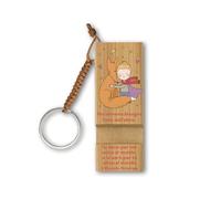 Fratelli Bonella | Llavero y soporte para smartphone que representa al Principito con su amiga zorro | Made in Italy, marrón, 3 x 8 cm