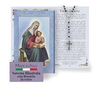 Fratelli Bonella - Novena de Santa Ana con ilustraciones a color - Novena con rosario de cristal incluido - Folleto de 24 páginas para rezar