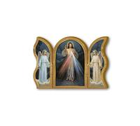Fratelli Bonella | Picnic devocional de madera de Jesús Misericordioso 6 x 9 cm | Made in Italy