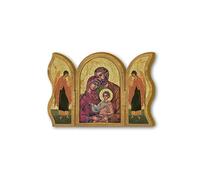 Fratelli Bonella | Picnic devocional de madera de la Sagrada Familia 6 x 9 cm | Made in Italy