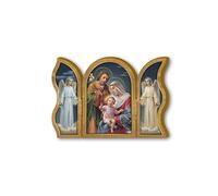 Fratelli Bonella | Picnic devocional de Madera de la Sagrada Familia 6 x 9 cm | Made in Italy