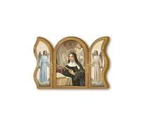 Fratelli Bonella | Picnic devocional de madera de Santa Rita 6 x 9 cm | Made in Italy