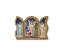 Fratelli Bonella | Picnic devocional de madera del Ángel sobre el puente 6 x 9 cm | Fabricado en Italia