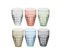 Fratelli Guzzini 22570352 vaso de agua Multicolor 6 pieza(s) 510 ml - Vasos de agua (Multicolor, Metacrilato de metilo y estireno (SMMA), 6 pieza(s), Alrededor, Tiffany, Pio&Tito Toso)