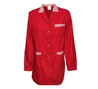 fratelliditalia.org Bata casaca delantal maestra escuela guardería limpieza mujer supermercado trabajo, rojo, XL