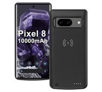Fraternize Funda de carga inalámbrica para Google Pixel 8,caja de batería recargable portátil de alta capacidad 10.000mAh Carga inalámbrica Qi con carcasa de cargador de batería extendida Pixel 8 Pro