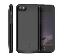Fraternize i5 - Carcasa protectora para iPhone 5/5S/SE 4000 mAh de potencia móvil funda de teléfono de carga con clip trasero