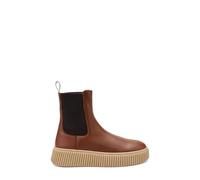 Frau - Beatles de Cuero con Suela acanalada, marrón, 38 EU