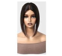 Frauen Haare - Base de encaje mono de 8 x 12 cm, 10 pulgadas, pinzas de pelo para mujer, extensiones de cabello (color negro)