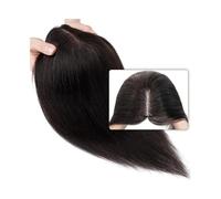 Frauen Haare - Cubrecabello lacio para mujer, 8 x 10 cm, parte central, nudo único, base monocromática, parte superior de pelo de ganchillo a mano, extensiones de cabello humano indio con clip
