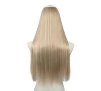 Frauen Haare - Extensión de pelo sintético con clip en forma de U de 24 pulgadas, extensiones de cabello sintético grueso natural y largo (rubio sucio)