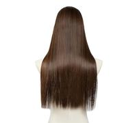 Frauen Haare - Extensión de pelo sintético con clip en forma de U de 24 pulgadas, extensiones de cabello sintético grueso y natural (marrón jengibre)