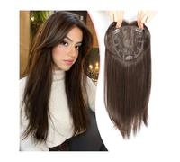 Frauen Haare - Extensiones de pelo para mujer, 33 cm con flequillo para adelgazar el cabello, extensiones de cabello sintético (marrón)
