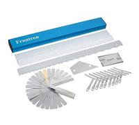 Frautron El kit de herramientas de luthier para guitarra incluye viga de nivelación de trastes de 16 pulgadas, herramienta de configuración de borde recto con muescas para cuello de guitarra, balancín