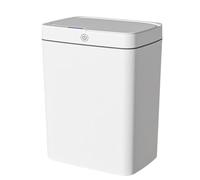 Fravsiu Automatic Trash Can, Bathroom Electric Garbage Bin, 18L Anti-Odor Auto-Open Waste Bin for Kitchen, Dorm, Offices, Elderly, Kids, Adults, Men, Women, Seniors, 26x18.5x34cm