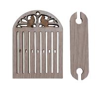 Fravsiu Backstrap Heddle - Wooden Crafts Bandweaving Knitting, Small Belt Weaving Kit with Portable Tools, Handmade Craft Kit for Christmas, Projects, Yarn Weaving Activities, 2.95x2.17 Inches