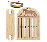 Fravsiu Backstrap Heddle - Wooden Crafts Bandweaving Knitting, Small Belt Weaving Kit with Portable Tools, Handmade Craft Kit for Christmas, Projects, Yarn Weaving Activities, 2.95x2.17 Inches