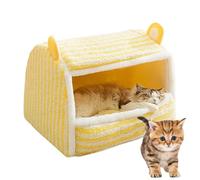 Fravsiu Casa cálida para Gatos | Cueva Plegable para Gatos | Cama Grande para Gatos | Forro Polar de Felpa, Base Antideslizante y Funda Lavable, acurrucarse, Dormir y Mantener Caliente a su amig