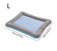 Fravsiu Dog Cooling Mat, Ice Silk Pad, Washable Chill Bed for Medium Pets Cat Rabbit Puppy Hamster, Wear-Resistant Sleeping Cushion Summer Crate Floor Travel Use, 17.72x13.78 Inches