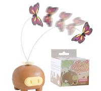 Fravsiu Electronic Cat Toy, Butterfly Cat Teaser, Interactive Pet Game, Automatic Moving Wand, Battery Operated, Indoor Exercise Play for Cats All Breeds, 2.76x2.56x2.56 Inches