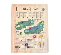 Fravsiu Golf Board Game, Wooden Tabletop Strategy Match, Dice Based Mini Golfing Set, Interactive Family Fun for Adults and Kids, Ideal Party Entertainment to Home 8,46 x 11,02 x 0,2 pulgadas