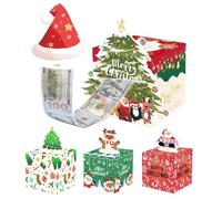 Fravsiu Hucha Navideña, Caja para Tirar Efectivo, Titular para Tirar Dinero, Titular para Tirar Dinero de Navidad, Hucha con Tarjeta para Tirar, 50x Bolsas Incluidas, Hucha para Tirar de Navidad con