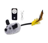 Fravsiu Interactive Cat Toy, Moving Cat Toy Mice, Squeaky Cat Toy, Estimulate Hunting Instints, Automatic Moving Cat Toy Squeaky Moving Mice Toy to Stimulate Cat's Hunting Instints