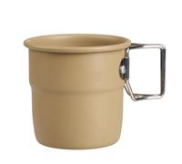Fravsiu Metal Hiking Cup, Portable Camping Travel Mug, Lightweight Stainless Steel with Handle, Sturdy Outdoor Drinkware for Backpacking Climbing Trekking Adventures 2.56 Inches