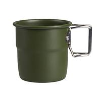 Fravsiu Metal Hiking Cup, Portable Camping Travel Mug, Lightweight Stainless Steel with Handle, Sturdy Outdoor Drinkware for Backpacking Climbing Trekking Adventures 2.56 Inches