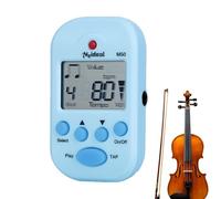 Fravsiu Metrónomo de guitarra, metrónomo electrónico portátil, Metrónomos LCD de alta precisión Metrónomo de piano, Afinador metrónomo mecánico con 10 sonidos de latido para otros instrumentos