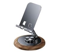 Fravsiu Phone Stand, Mobile Holder, Foldable Metal Adjustable Rotating Desk Dock, Office Study Library Travel Airplane Use, Smartphone Stand for Bedroom and Work Table, 5.91x3.78 Inches