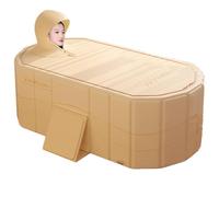 Fravsiu Portable Bathtub, Adult Folding Bathtub, Large Capacity Bathtub, Portable Soaking Tub, Bathroom SPA Tub, Reusable Soaking Tub, Bathing Tub for Adults, Folding Bathtub for Adults,