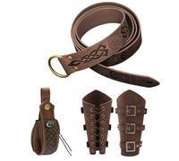 Fravsiu Renaissance Accessories, Vintage Medieval Belt Pouch, Classic Leather Crafting, Secure Buckle Closure, Waist Bag for Festival, Cosplay, Themed Event, Renaissance Fair