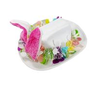 Fravsiu - Sombrero de conejo de Pascua para fiestas y temporadas, diseño de Pascua para cazas de huevos y fiestas familiares