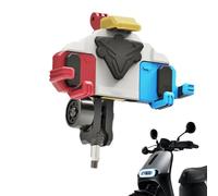 Fravsiu - Soporte de teléfono móvil para moto, soporte de teléfono para moto, soporte de bicicleta giratorio de 360 grados, pinza de manillar, scooter para Smartphone