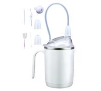 Fravsiu Spill Proof Cup, Feeding Cups, Straw Mug, Ergonomic Handle, Non Slip Base, Elderly Care, Disabled Patient Use, Hospital Assistance, Easy Grip, Porridge Soup Drinking Aid 4.33x2.95x6.69 Inches
