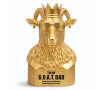 FRBFRB Sentimental from Daughter Wife - Estatua dorada de G.O.A.T. Regalo para papá - Gracias por mantener nuestro mundo unido - Regalo de cumpleaños significativo para padre que lo tiene todo
