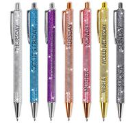 frcaiutos 7Pcs Funny Days of the Week Pens Funny Words Everyday Funny Pens Describe Mindset Sarcastic Ballpoint Pens Idea Gifts for Coworker